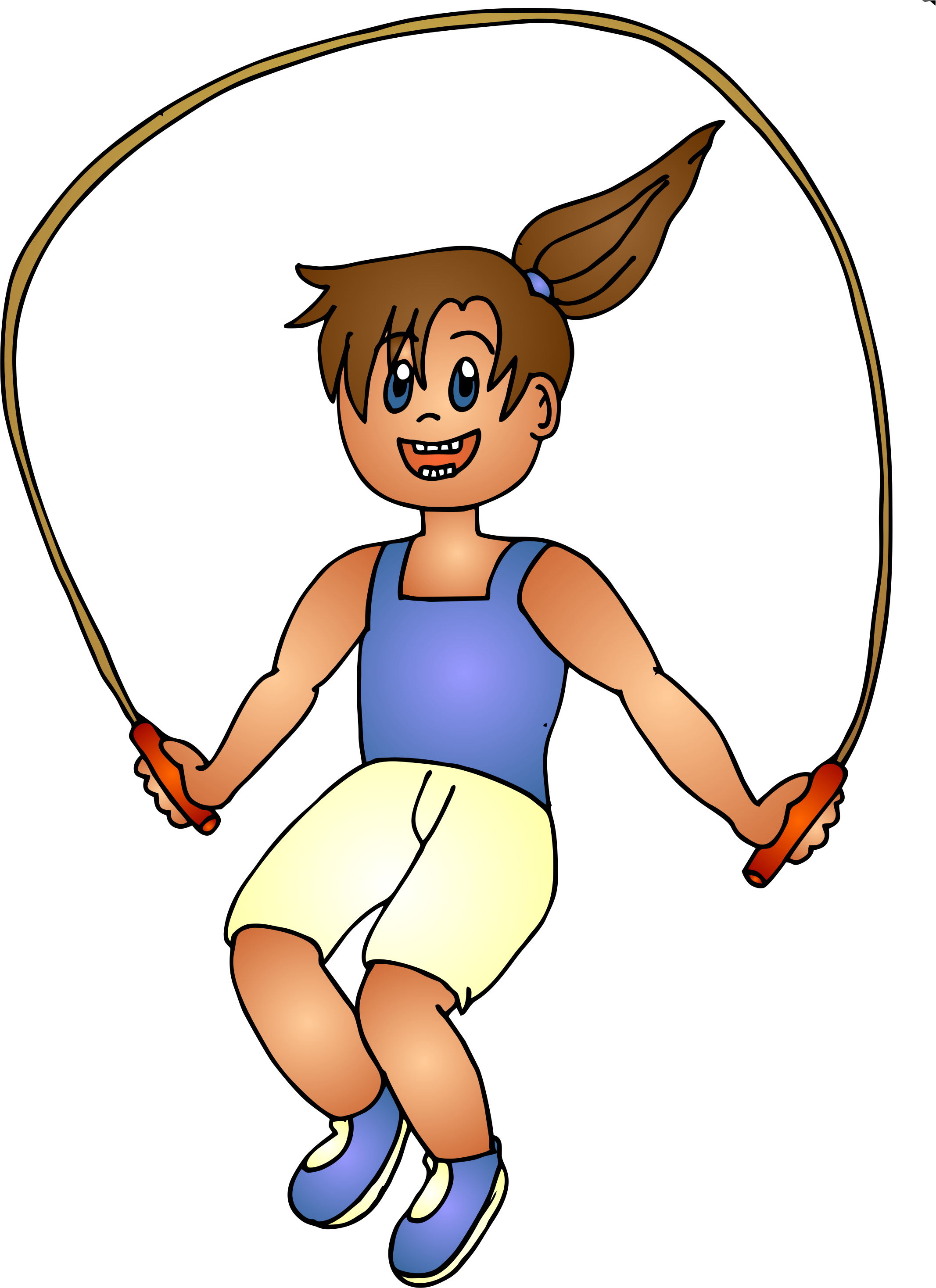 seilspringendes Mädchen